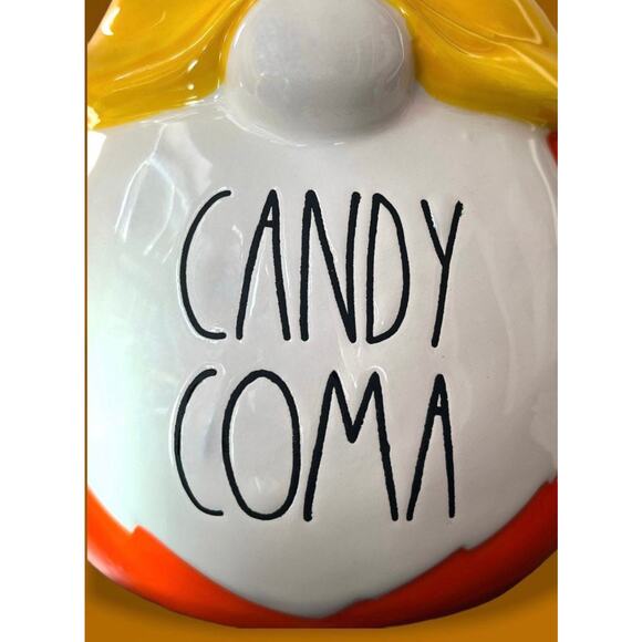 Candy Coma Gnome Halloween Candy Corn Figurine Orange White NIB 8” Tall - Picture 2 of 6